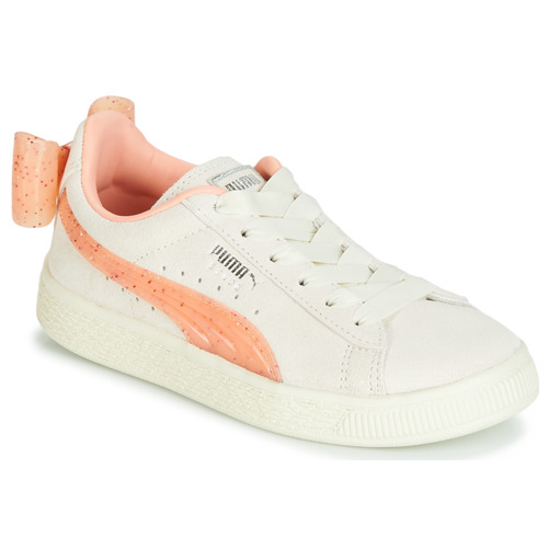 Chaussures Fille Baskets basses Puma PS SUEDE BOW JELLY AC.WHIS Beige