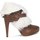 Chaussures Femme Bottines Roberto Cavalli QPS586-PJ027 Marron / Blanc