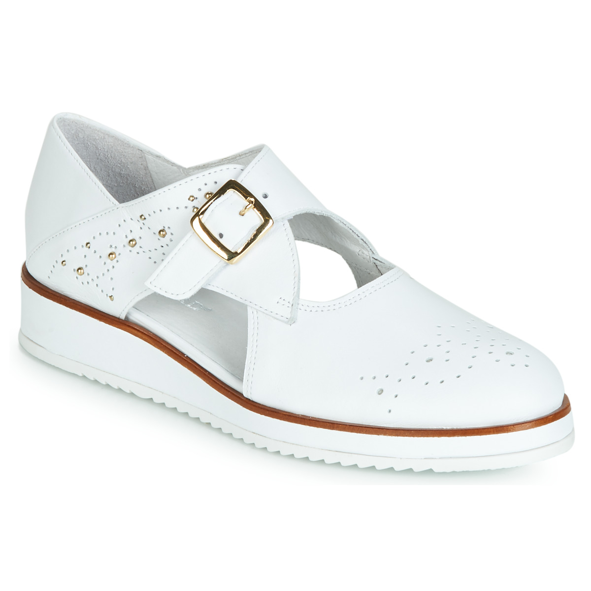 Schuhe Damen Derby-Schuhe Regard RIXALO V1 NAPPA BLANC Weiß