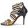 Chaussures Femme Sandales et Nu-pieds Charles Jourdan BARBARA Noir / Blanc