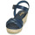 Schuhe Damen Leinen-Pantoletten mit gefloch Betty London GIORGIA Marineblau