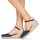 Schuhe Damen Leinen-Pantoletten mit gefloch Betty London INONO Marineblau