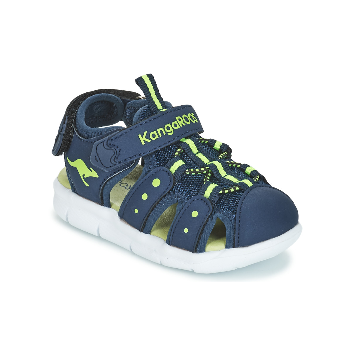 Schuhe Jungen Sportliche Sandalen Kangaroos K-MINI Marineblau / Gelb