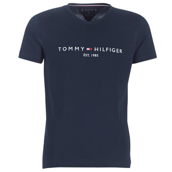 Abbigliamento Uomo T-shirt maniche corte Tommy Hilfiger TOMMY FLAG HILFIGER TEE Marine