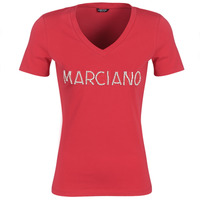 Abbigliamento Donna T-shirt maniche corte Marciano LOGO PATCH CRYSTAL Rosso