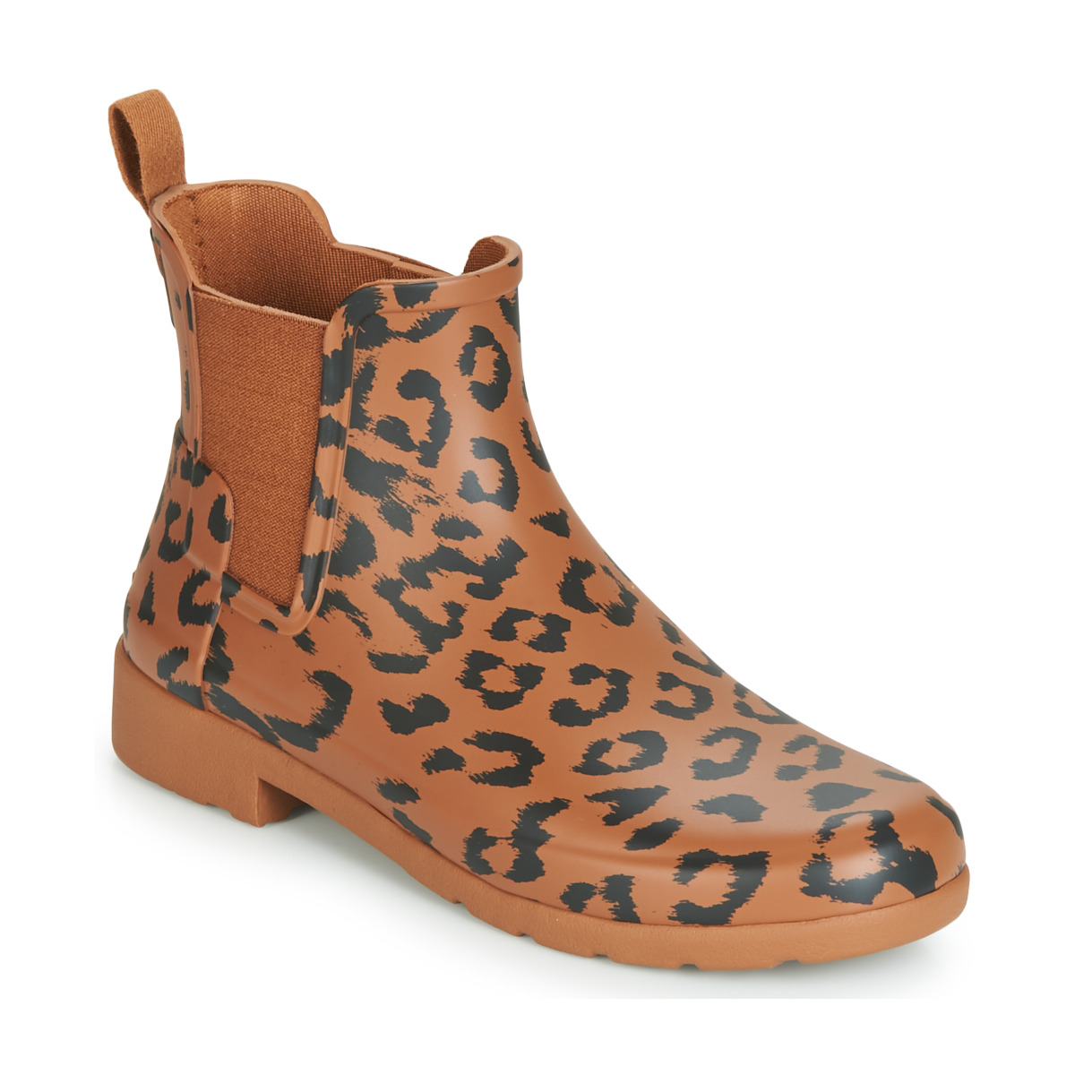 Chaussures Femme Bottes de pluie Hunter ORG REFINED CHELSEA HYBRD PRNT Léopard