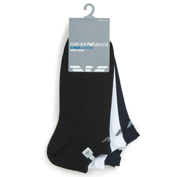 Accessoires Herren Socks Emporio Armani CC134-PACK DE 3 Weiß / Marineblau