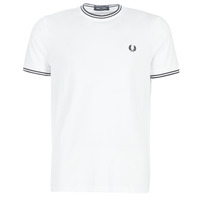 Kleidung Herren T-Shirts Fred Perry TWIN TIPPED T-SHIRT Weiß