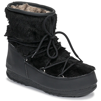 Chaussures Femme Bottes de neige Moon Boot MOON BOOT MONACO LOW FUR WP Noir