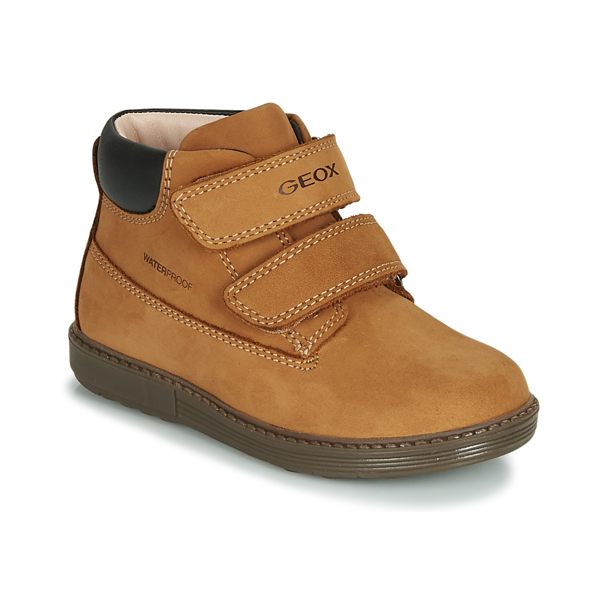 Schuhe Kinder Boots Geox B HYNDE BOY WPF Braun,