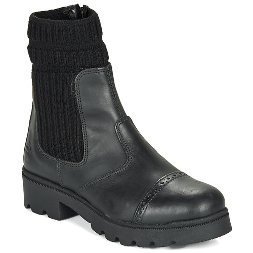 Chaussures Fille Boots Citrouille et Compagnie LOBINOUTE Noir