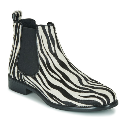 Schuhe Damen Boots Betty London HUGUETTE Weiß / Zebrasteifen