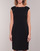 Vêtements Femme Robes courtes Lauren Ralph Lauren BUTTON-TRIM CREPE DRESS Noir