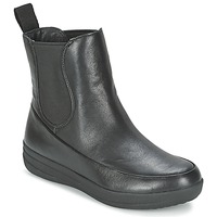 Schuhe Damen Boots FitFlop FF-LUX CHELSEA BOOT Schwarz