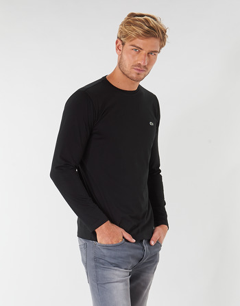 Abbigliamento Uomo T-shirts a maniche lunghe Lacoste TH6712 Nero