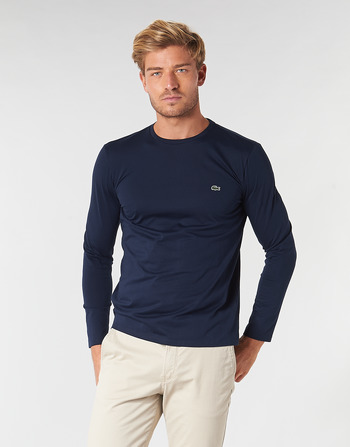 Abbigliamento Uomo T-shirts a maniche lunghe Lacoste TH6712 Marine