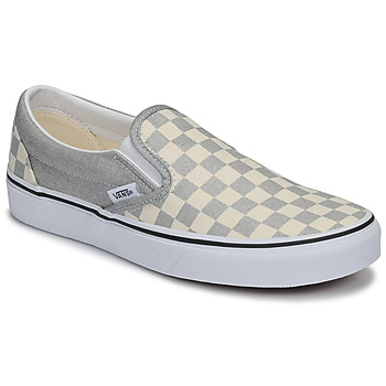 Chaussures Femme Slip ons Vans CLASSIC SLIP-ON (Checkerboard) silver/true white