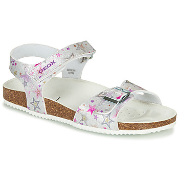 Chaussures Fille Sandales et Nu-pieds Geox ADRIEL GIRL SILVER