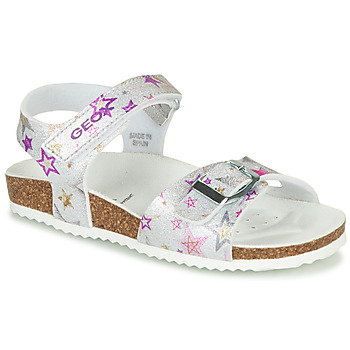 Chaussures Fille Sandales et Nu-pieds Geox ADRIEL GIRL SILVER