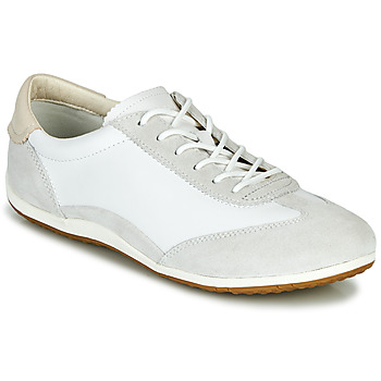 Schuhe Damen Sneaker Low Geox D VEGA Weiß / Grau