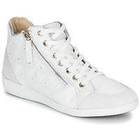 Chaussures Femme Baskets montantes Geox D MYRIA WHITE/OFF WHITE