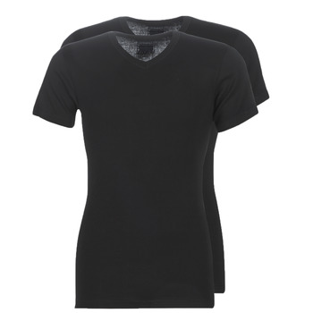 Vêtements Homme T-shirts manches courtes Athena T SHIRT COL V Noir
