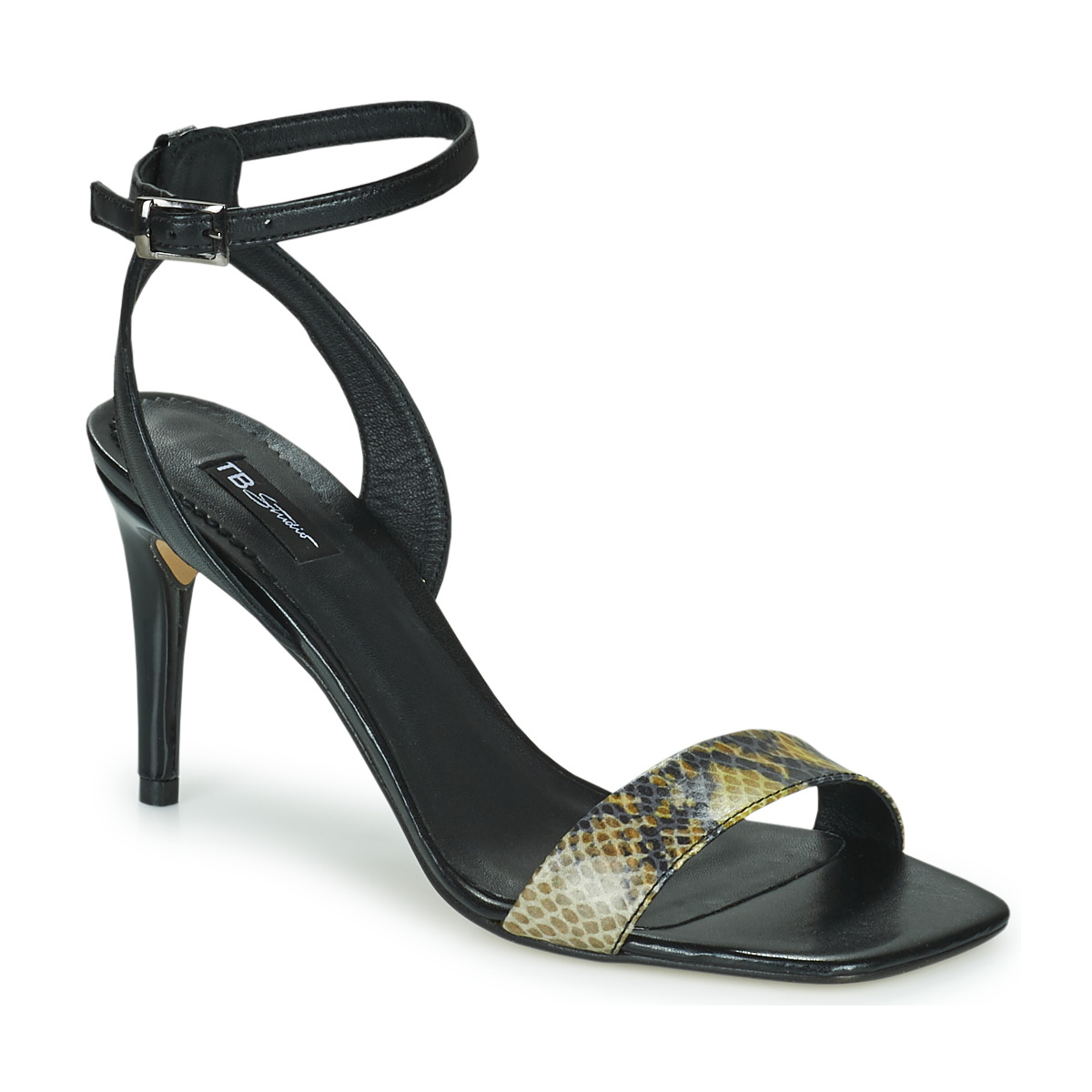 Chaussures Femme Sandales et Nu-pieds Tosca Blu LA-DIGUE Noir / Python jaune