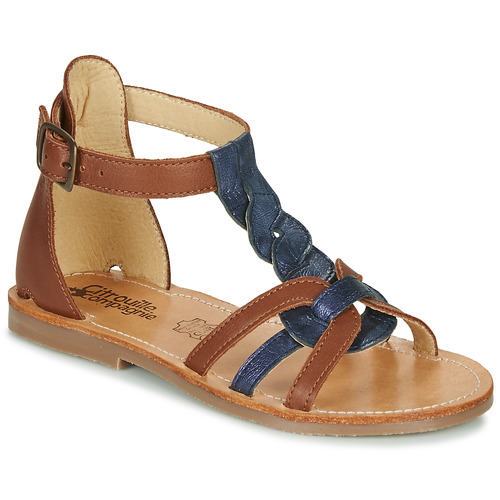 Chaussures Fille Sandales et Nu-pieds Citrouille et Compagnie GITANOLO Marine/camel