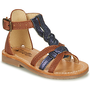Chaussures Fille Sandales et Nu-pieds Citrouille et Compagnie GITANOLO Marine/camel