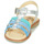 Chaussures Fille Sandales et Nu-pieds Citrouille et Compagnie GROUFLA Argent/déclinaison de bleux/vert d'eau
