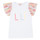 Vêtements Fille T-shirts manches courtes Lili Gaufrette NOLELI Blanc