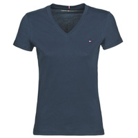 Kleidung Damen T-Shirts Tommy Hilfiger HERITAGE V-NECK TEE Marineblau