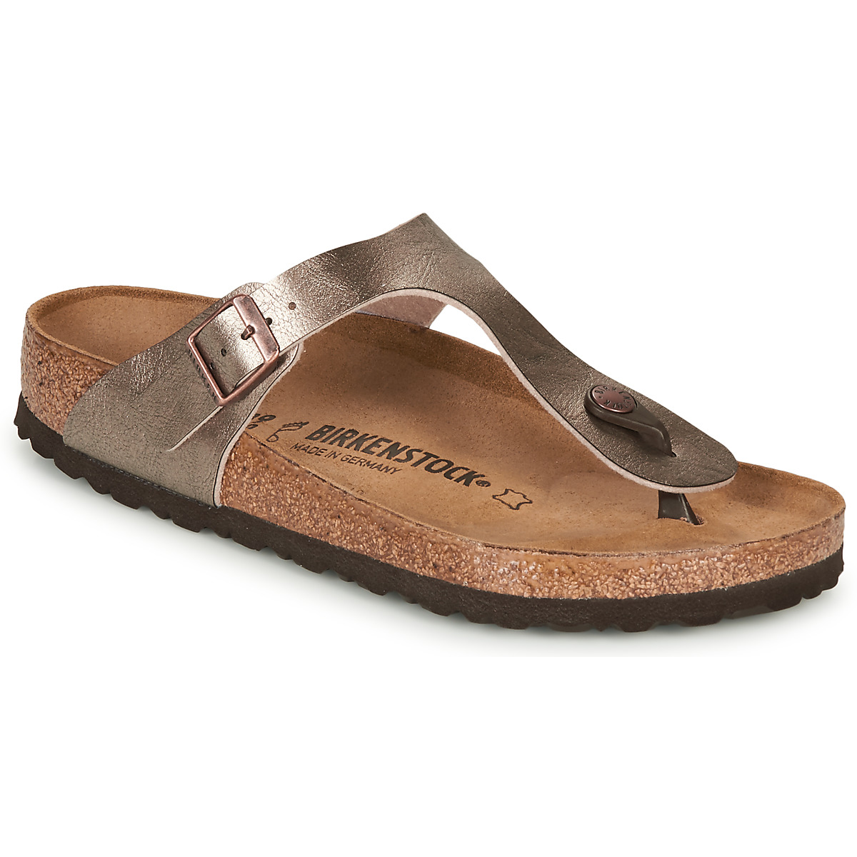 Chaussures Femme Tongs Birkenstock GIZEH Graceful Taupe (Bronze)