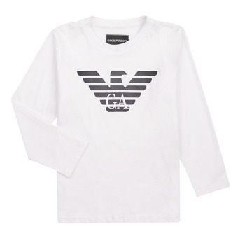 Vêtements Garçon T-shirts manches longues Emporio Armani Aloys Blanc