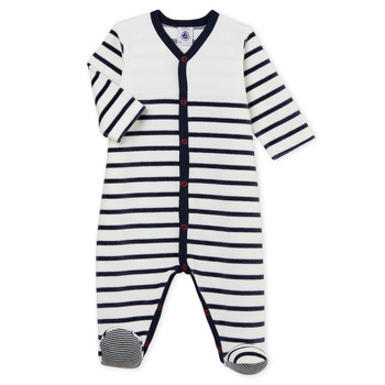 Kleidung Jungen Pyjamas/ Nachthemden Petit Bateau FUT Weiß / Blau