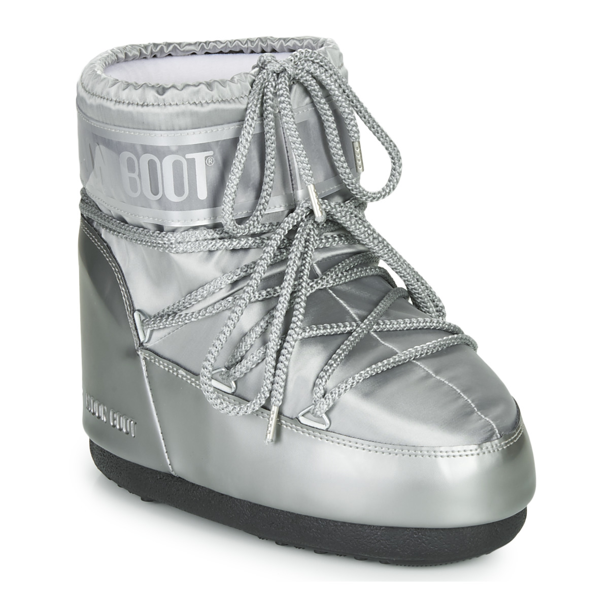 Schuhe Damen Schneestiefel Moon Boot MOON BOOT CLASSIC LOW GLANCE Silbrig