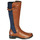 Schuhe Damen Klassische Stiefel Caprice 25504-387 Kognac / Blau