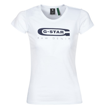 Kleidung Damen T-Shirts G-Star Raw GRAPHIC 20 SLIM R T WMN SS Weiß