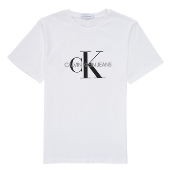 Kleidung Kinder T-Shirts Calvin Klein Jeans MONOGRAM Weiß