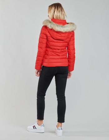 Tommy Jeans TJW BASIC HOODED DOWN JACKET Rot