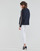 Kleidung Damen Pullover Tommy Hilfiger SIDE STRIPE MOCK-NK SWEATER LS Marineblau / Silber / Bordeaux