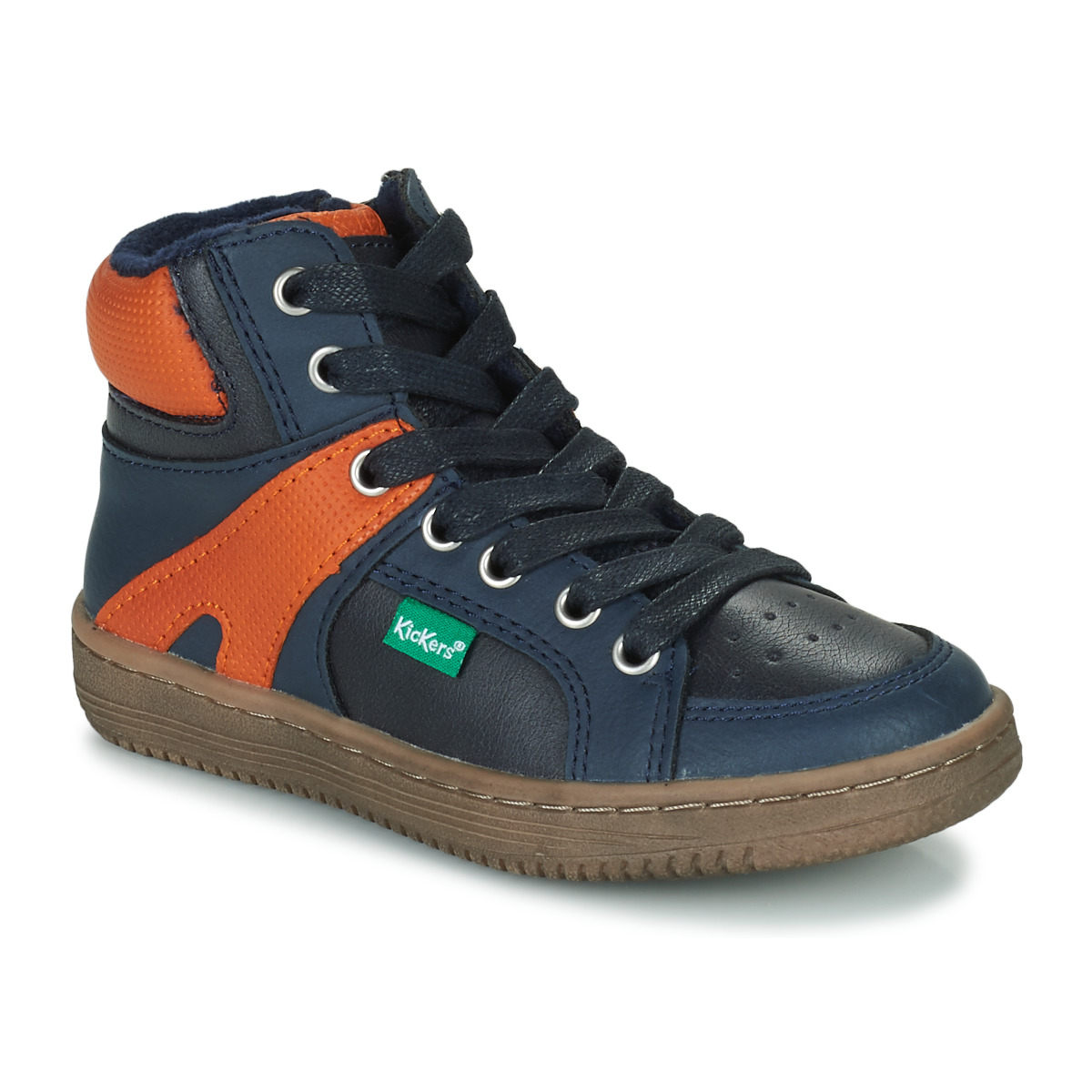 Schuhe Jungen Sneaker High Kickers Lowell Marineblau / Orange