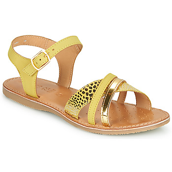 Schuhe Mädchen Sandalen / Sandaletten Geox J SANDAL EOLIE GIRL Gelb / Golden