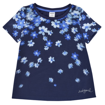 Kleidung Mädchen T-Shirts Desigual 21SGTK37-5000 Marineblau