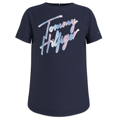 Vêtements Fille T-shirts manches courtes Tommy Hilfiger KG0KG05870-C87 