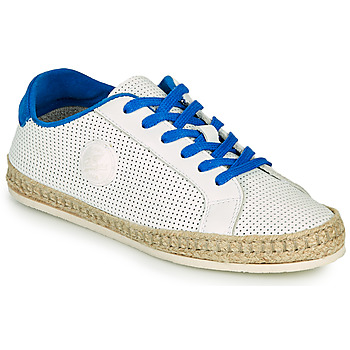 Schuhe Damen Leinen-Pantoletten mit gefloch Pataugas PALOMA F2F Weiß / Blau
