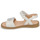 Schuhe Mädchen Sandalen / Sandaletten Acebo's 5500SU-BLANCO Weiß / Silbrig