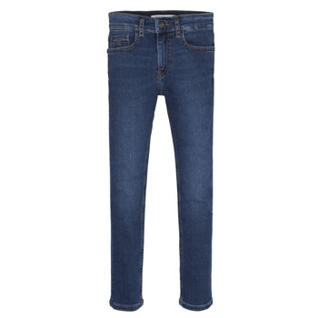 Kleidung Jungen Röhrenjeans Calvin Klein Jeans ESSENTIAL ROYAL BLUE STRETCH Blau