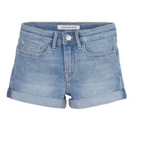 Kleidung Mädchen Shorts / Bermudas Calvin Klein Jeans SLIM SHORT ESS Blau