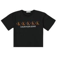 Kleidung Mädchen T-Shirts Calvin Klein Jeans CK REPEAT FOIL BOXY T-SHIRT    
